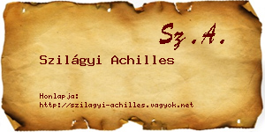 Szilágyi Achilles névjegykártya