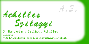 achilles szilagyi business card