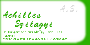 achilles szilagyi business card